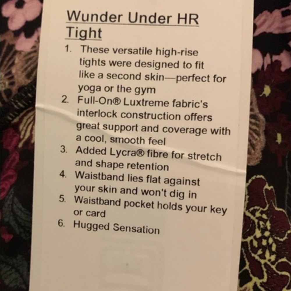 Size 2 Lululemon • Wunder Under Flurolace Tight - Picture 4 of 5